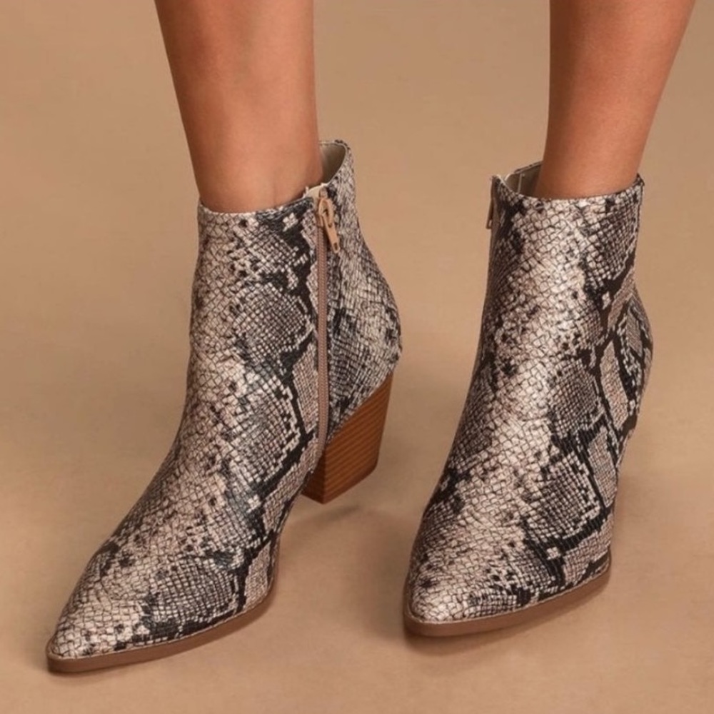 Coconuts By Matisse Faux Python Bootie, Size 8